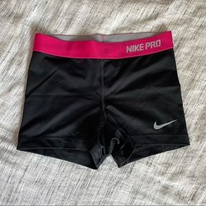 Nike Pro Training Shorts- S Black/Pink